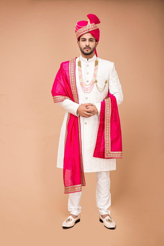 Classic White Nawabi