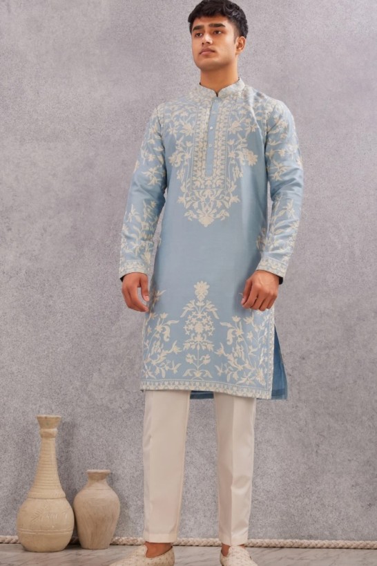 Resham Work Kurta Set 