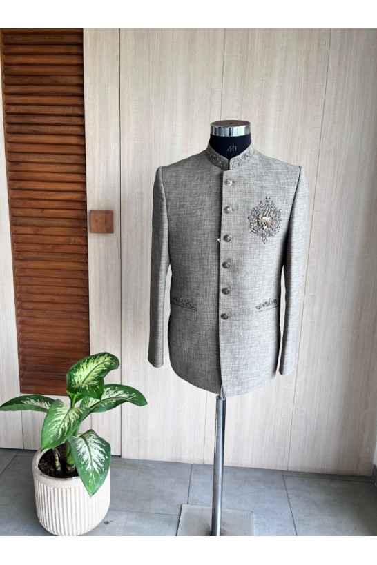 DARK GREY BANDHGALA 