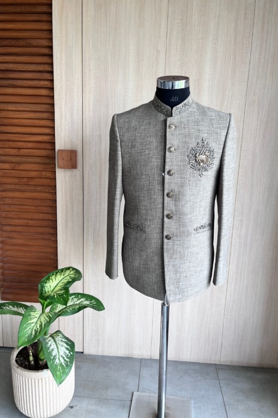 DARK GREY BANDHGALA 