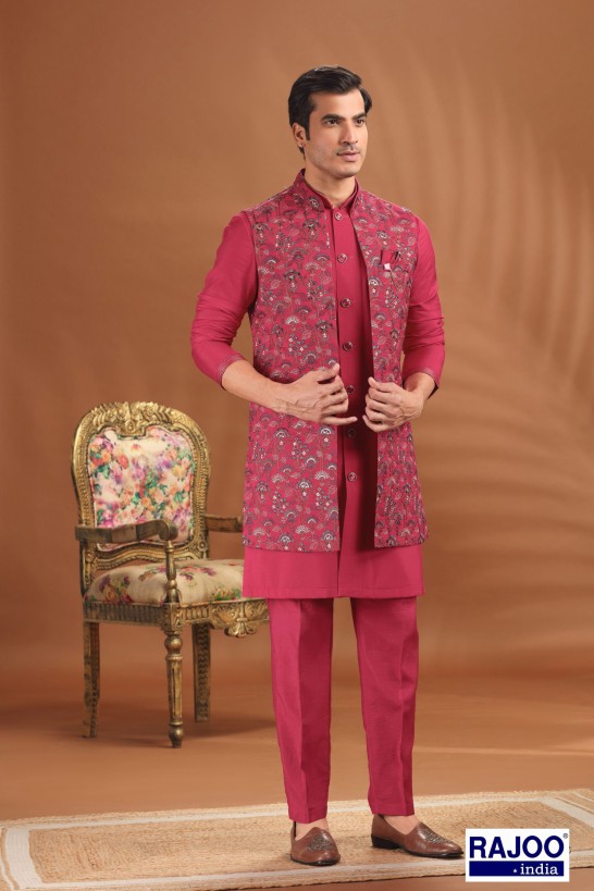 RANI PINK LONG JACKET SET 