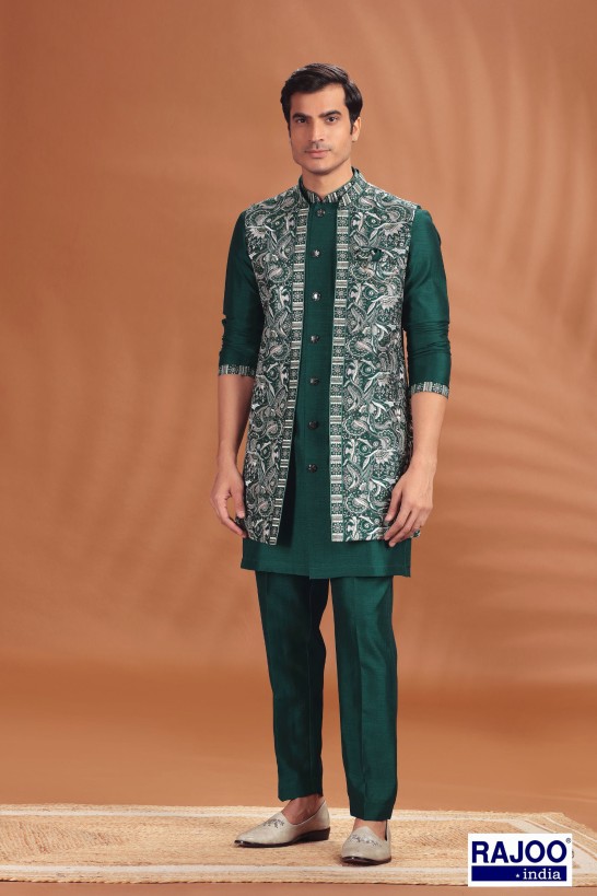 GREEN LONG JACKET SET 