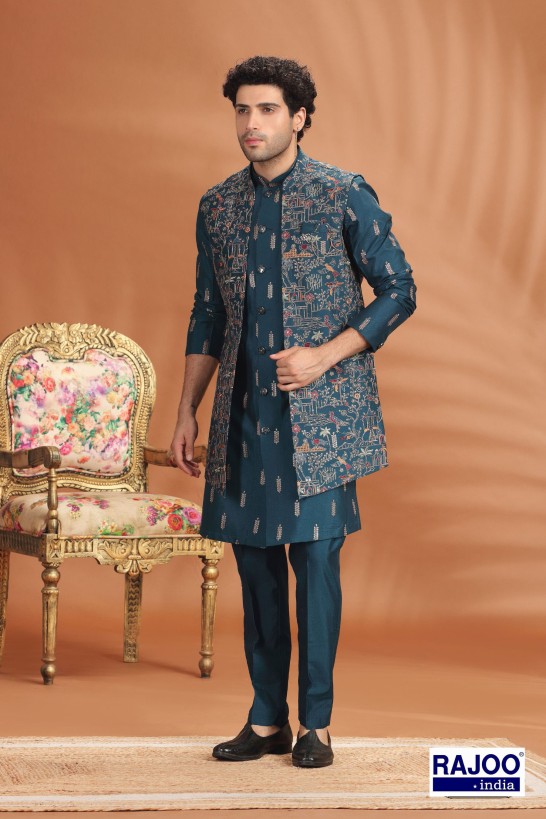 RAMA GREEN LONG JACKET SET 