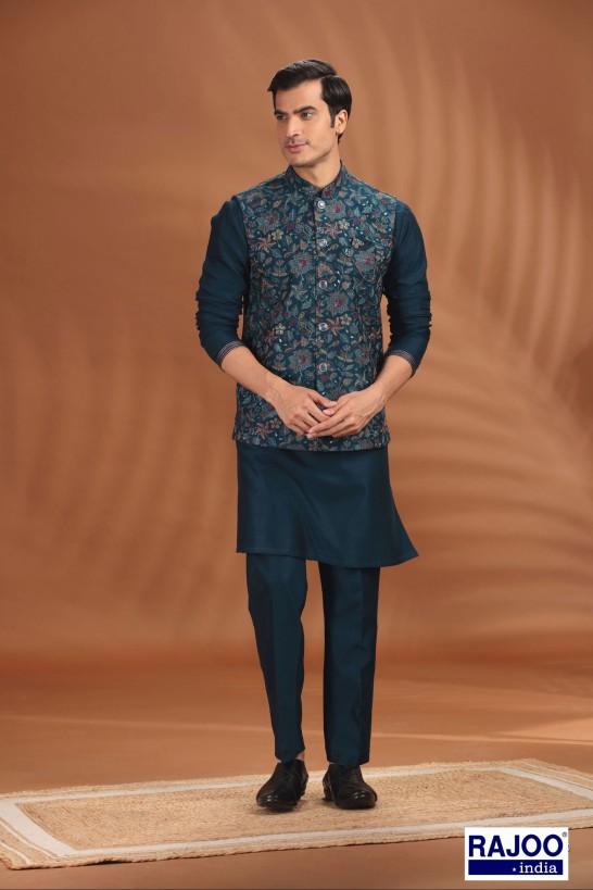 RAMA EMBROIDERED  JACKET SET 