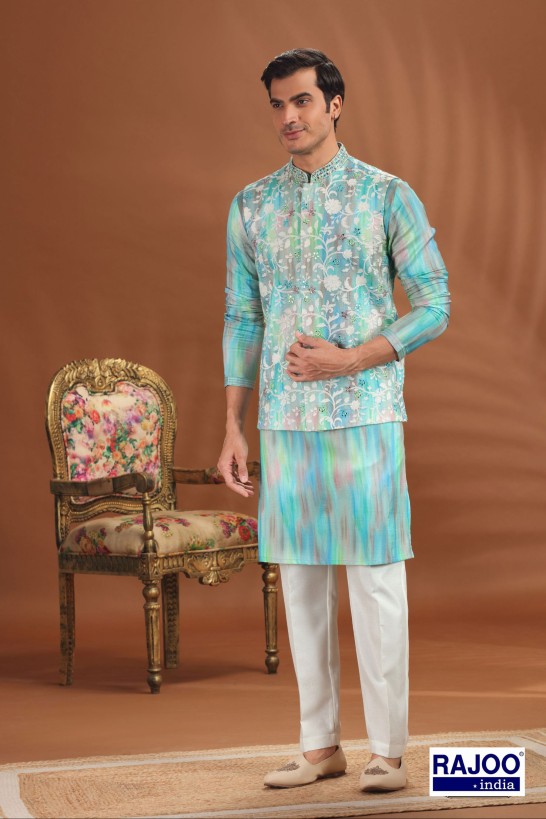 FIROZI EMBROIDERED JACKET SET 