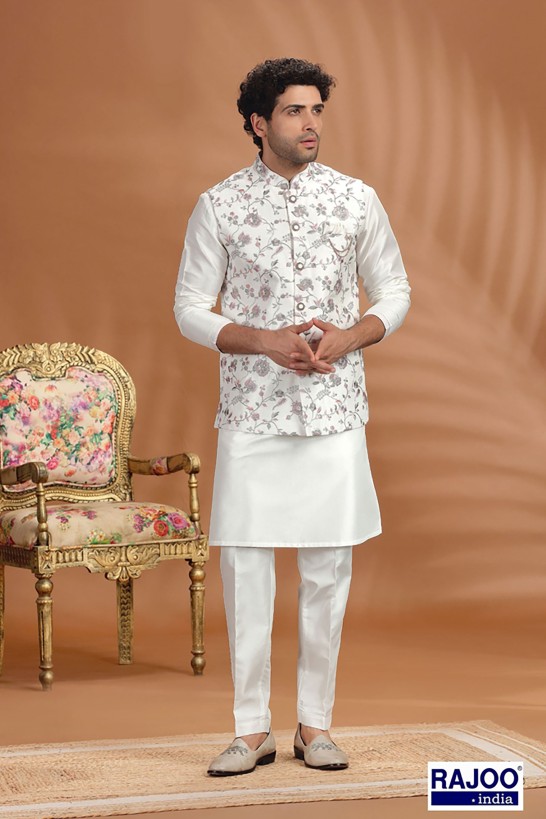 CREAM COLOR EMBROIDERD SET 