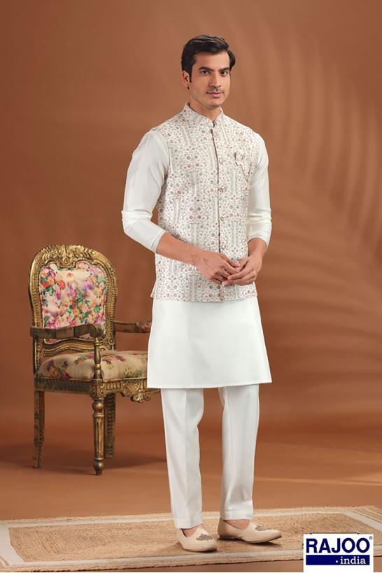 CREAM COLOR JACKET SET 