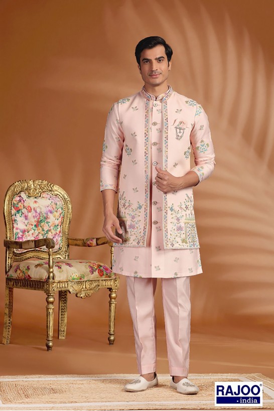 PASTEL THREAD PINK EMBROIDERED SET 