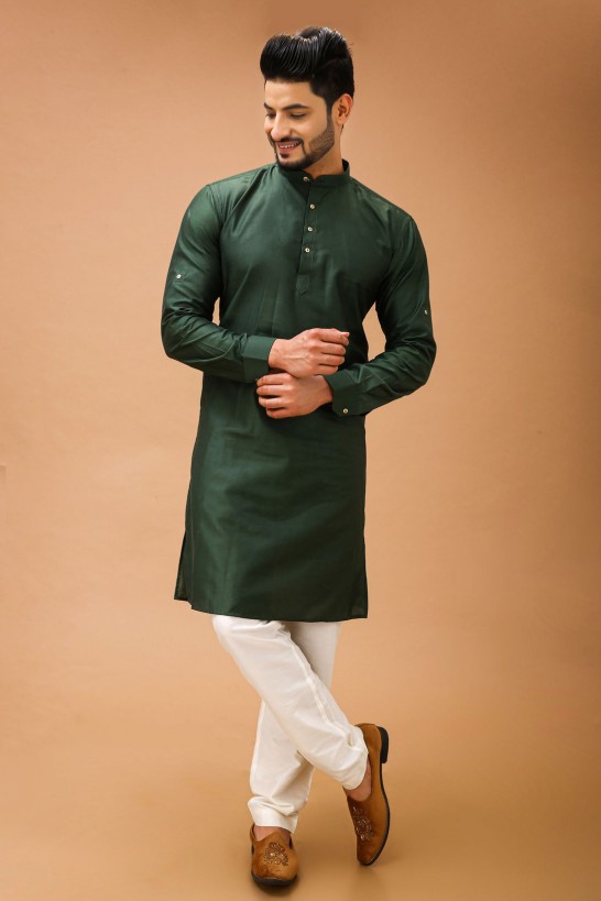 Pista Jodhpuri With Emerald Green Kurta 
