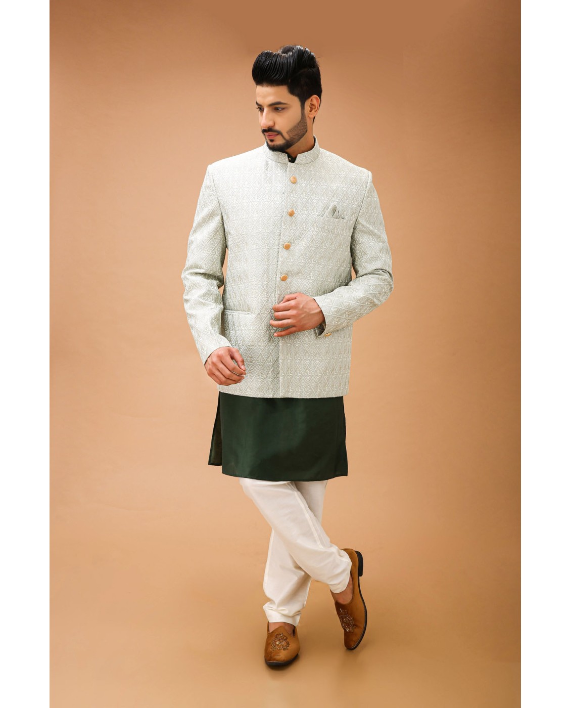 Pista Kurta Jacquard Trouser