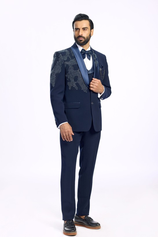 NAVY BUE INTRICATE DESIGNS