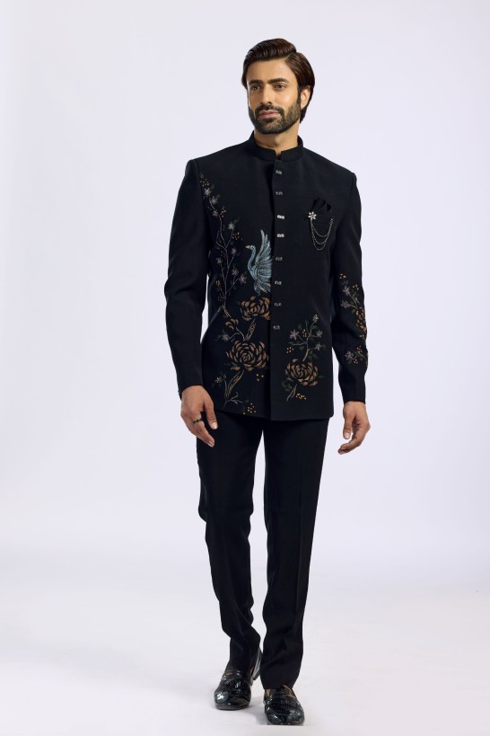 BIRD AND FLORAL MOTIF BANDHGAL 