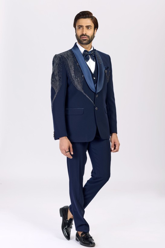 NAVY BUE MODERN BLAZER  SET 