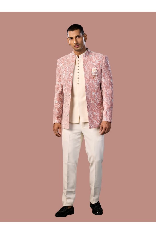PINK ZARI JODHPURI SUIT 