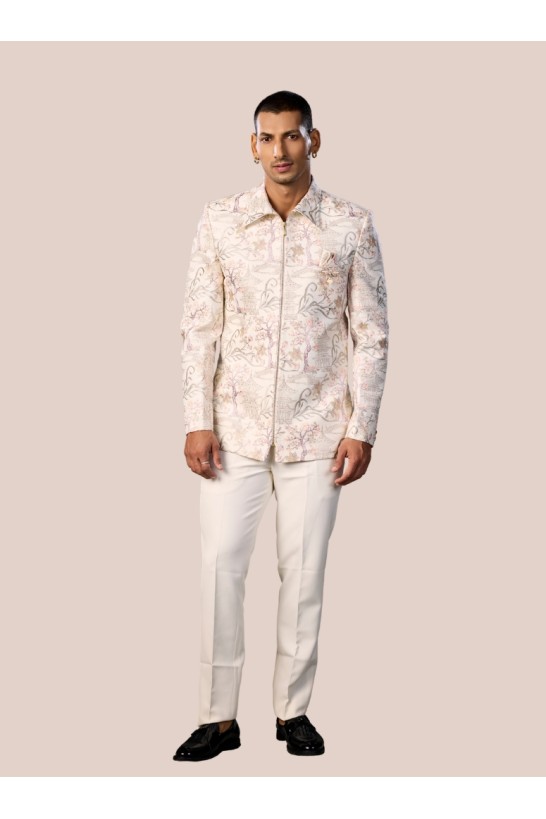 CREAM OFF WHITE JODHPURI SUIT