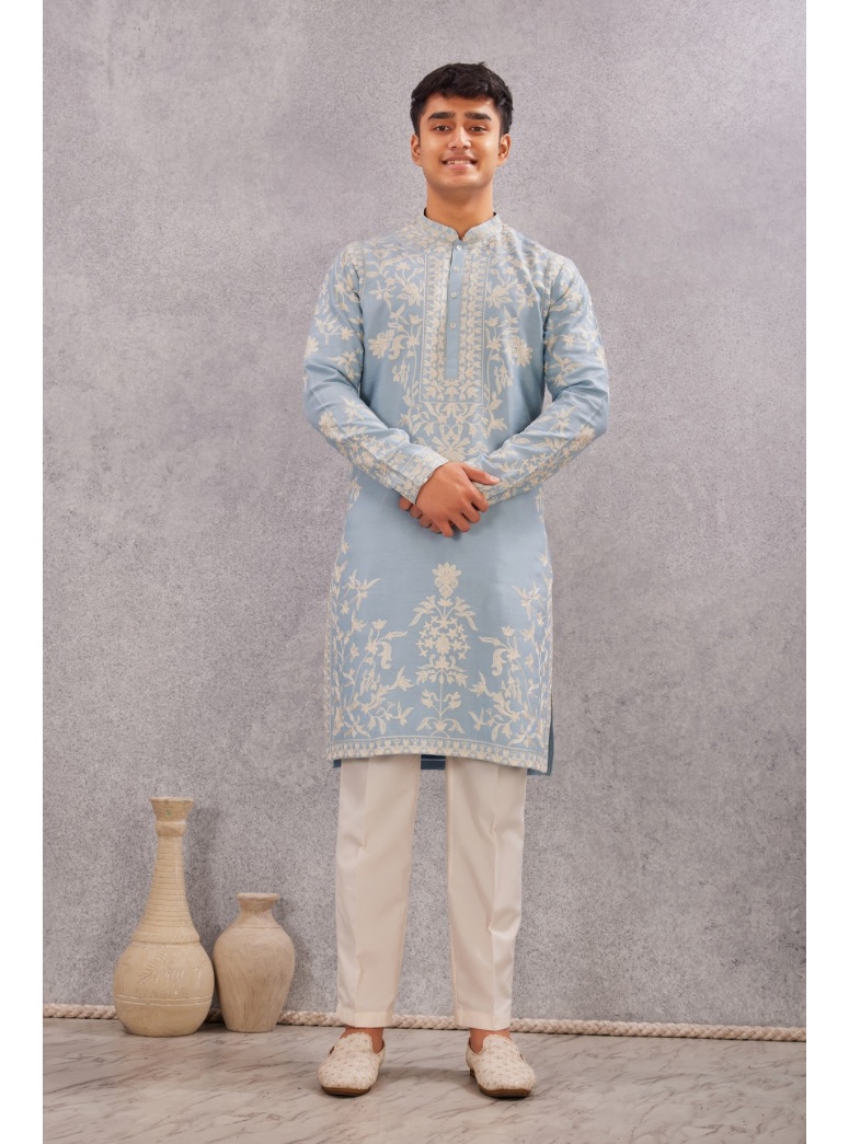 Resham Work Kurta Set 