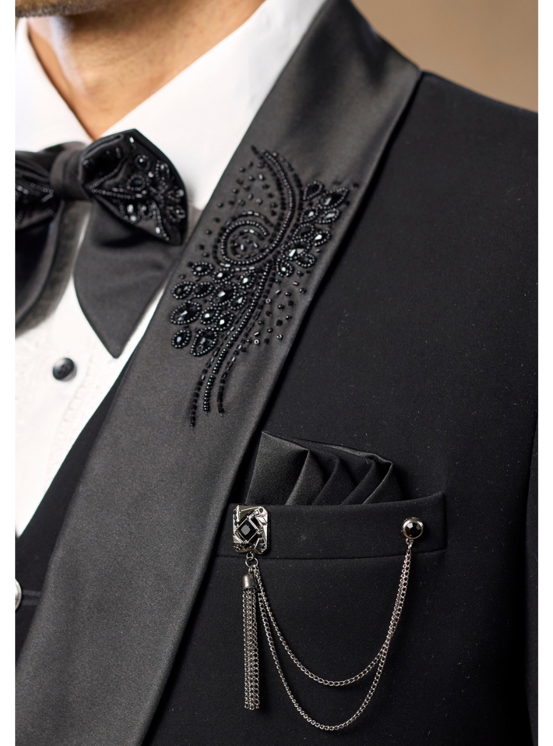 DARK GREY BANDHGALA 