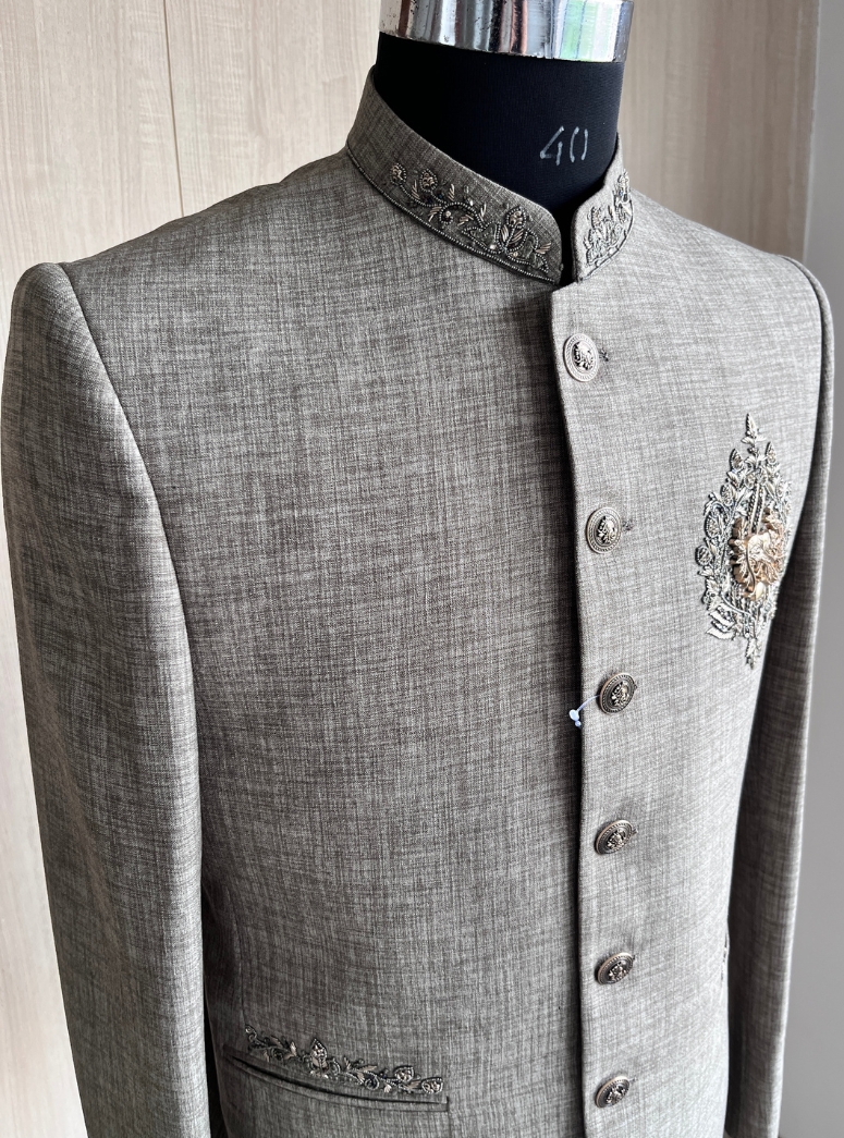 DARK GREY BANDHGALA 