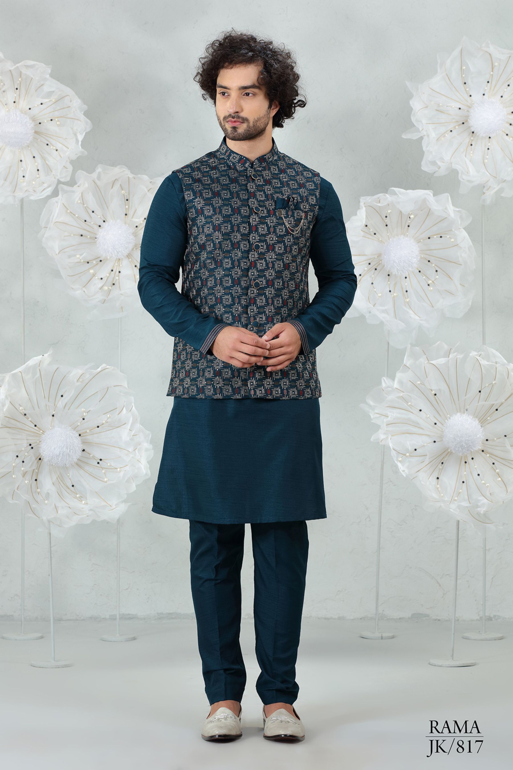 RAMA EMBROIDERED JACKET SET