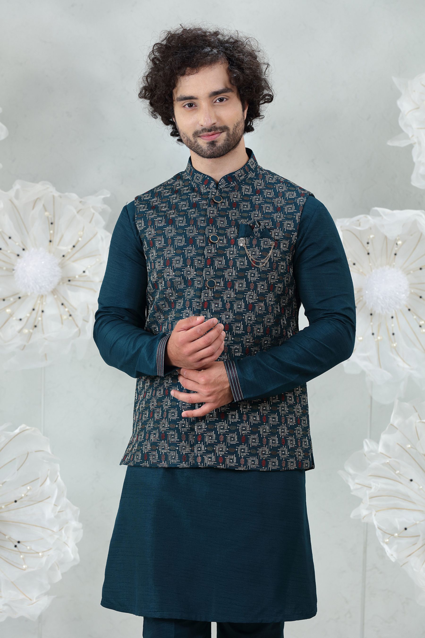RAMA EMBROIDERED JACKET SET