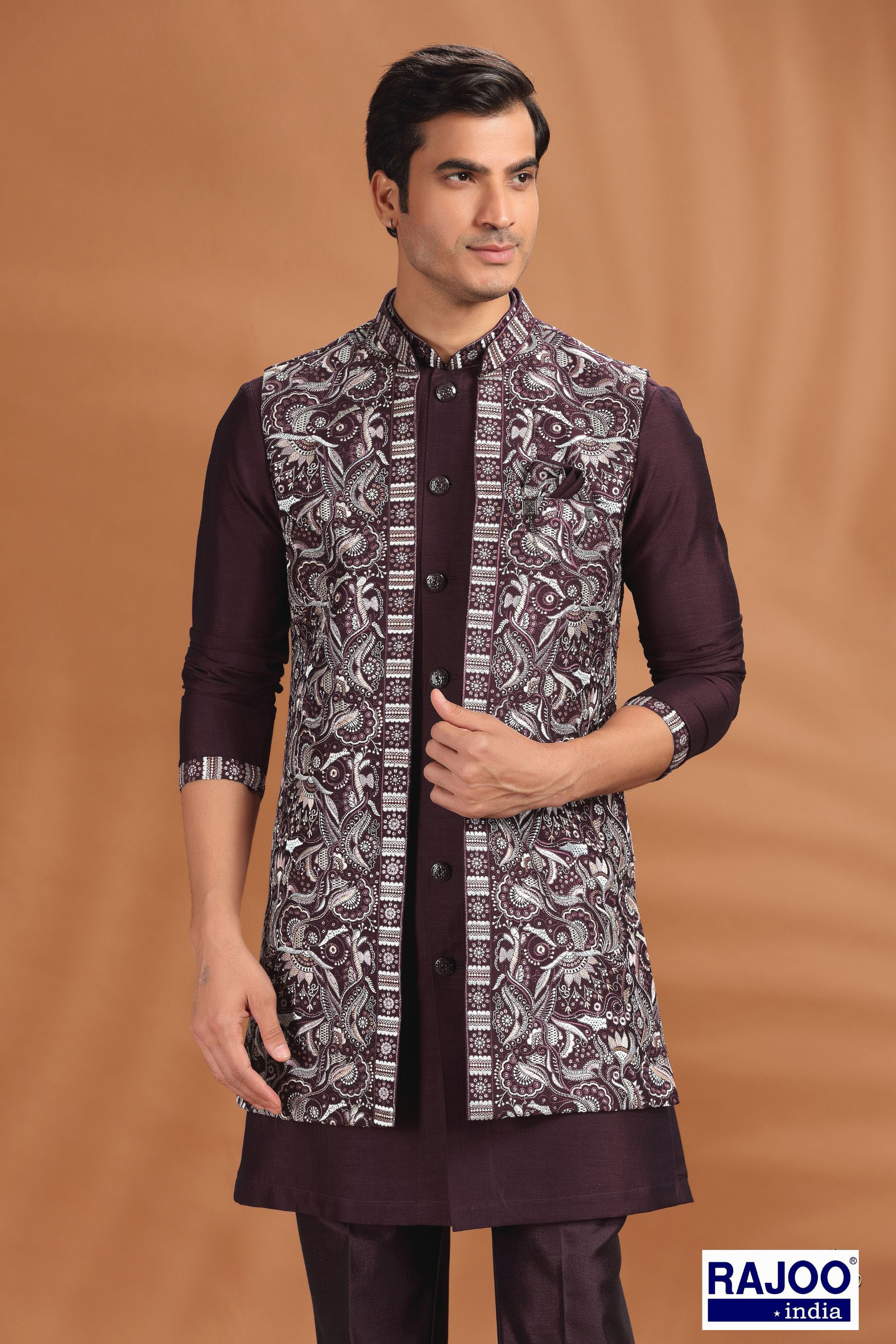 WINE LONG JACKET SET 