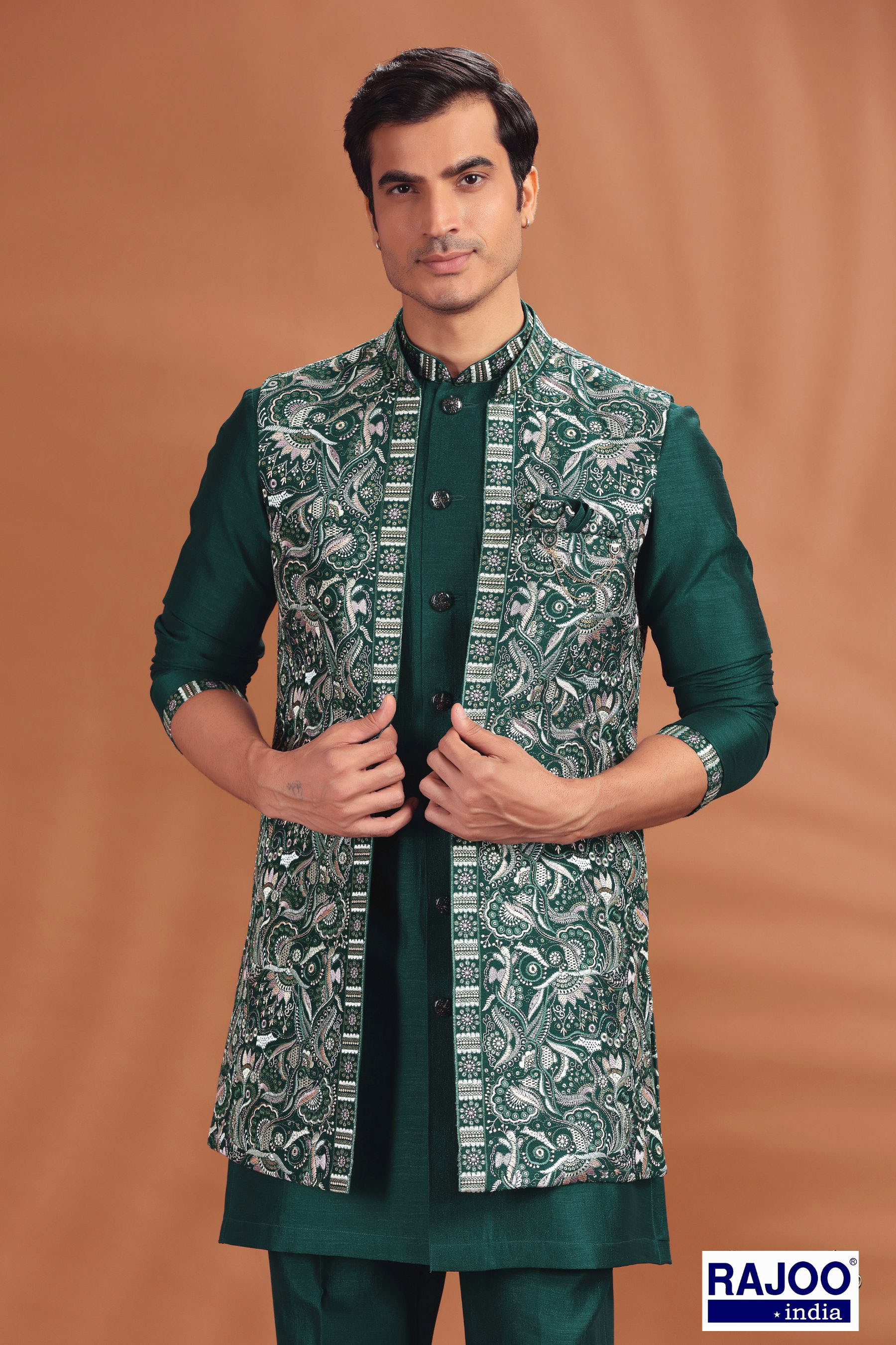 GREEN LONG JACKET SET 