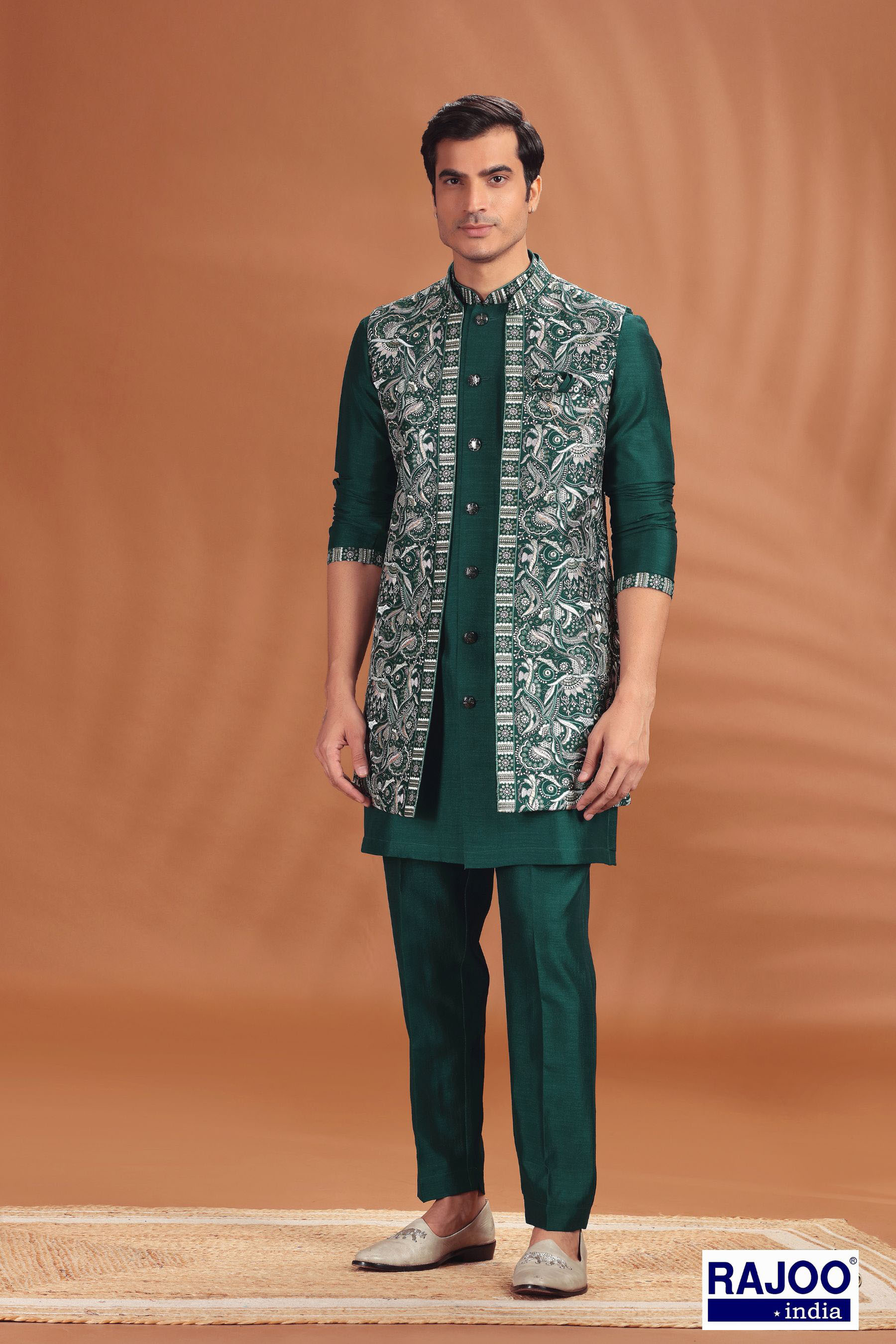 GREEN LONG JACKET SET 