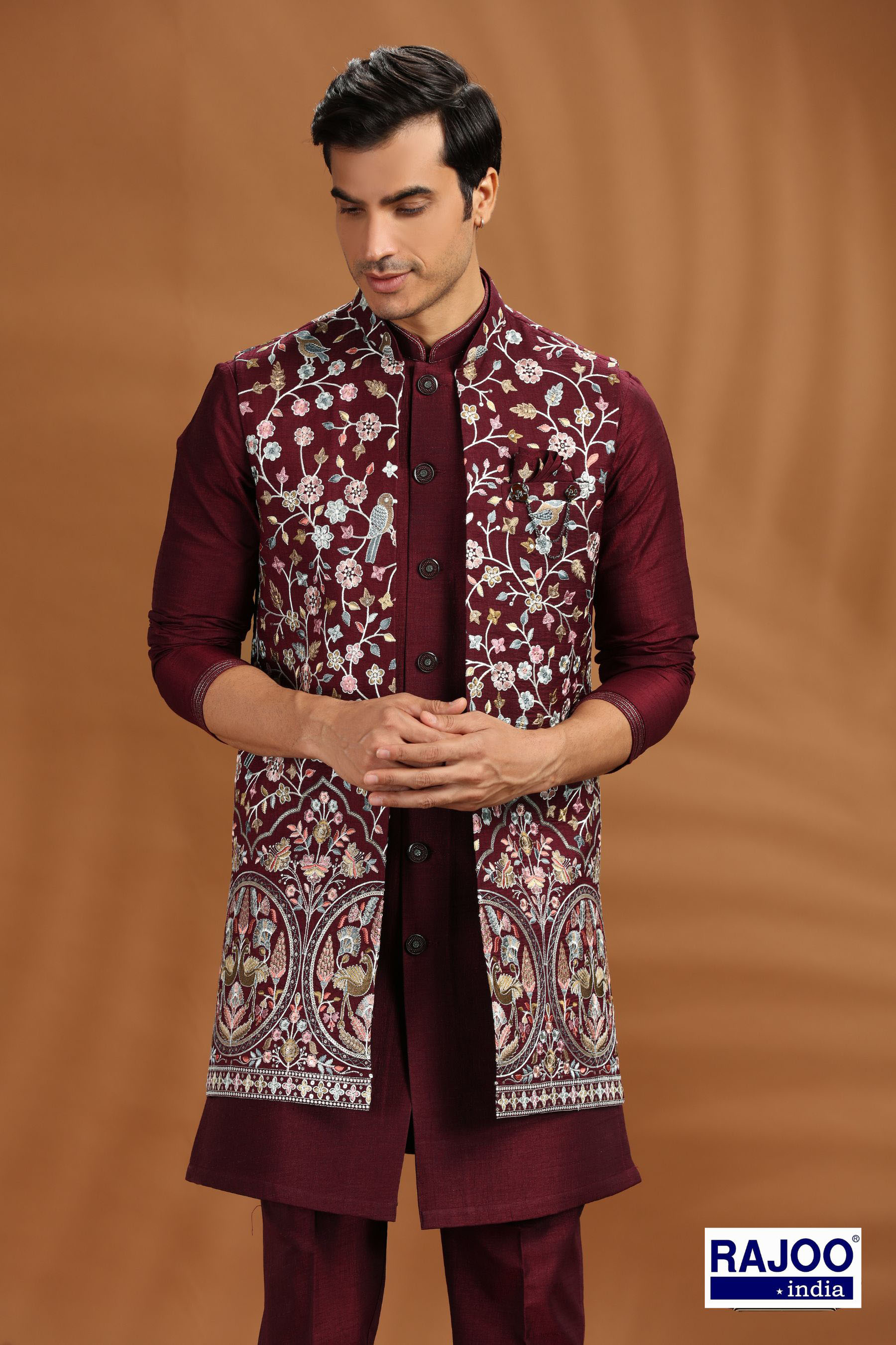 WINE LONG  JACKET SET 