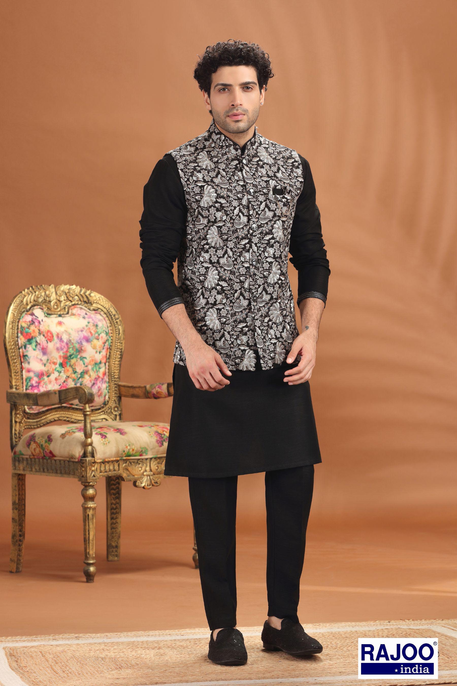 BLACK EMBROIDERED  SET