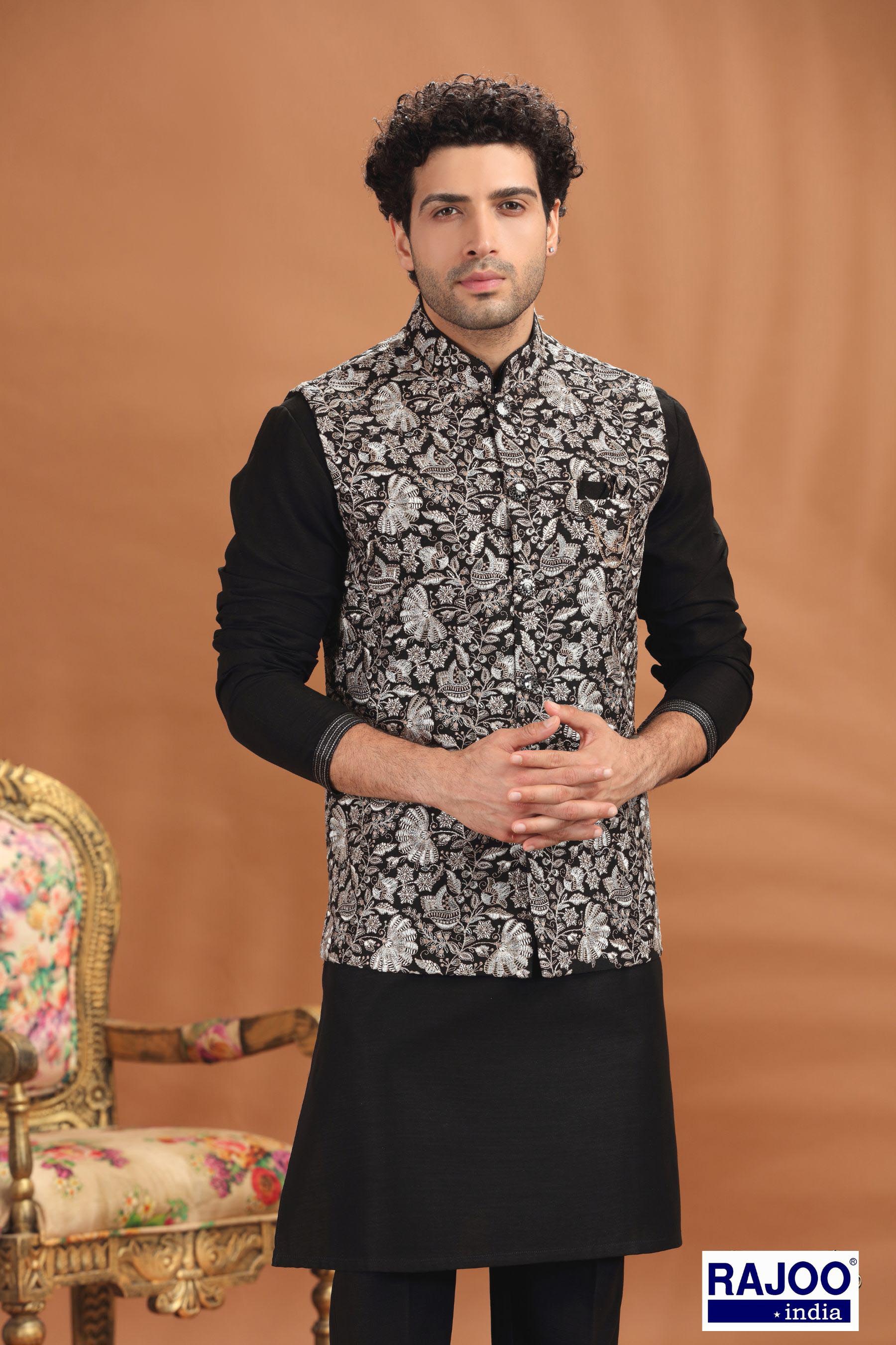 BLACK EMBROIDERED  SET