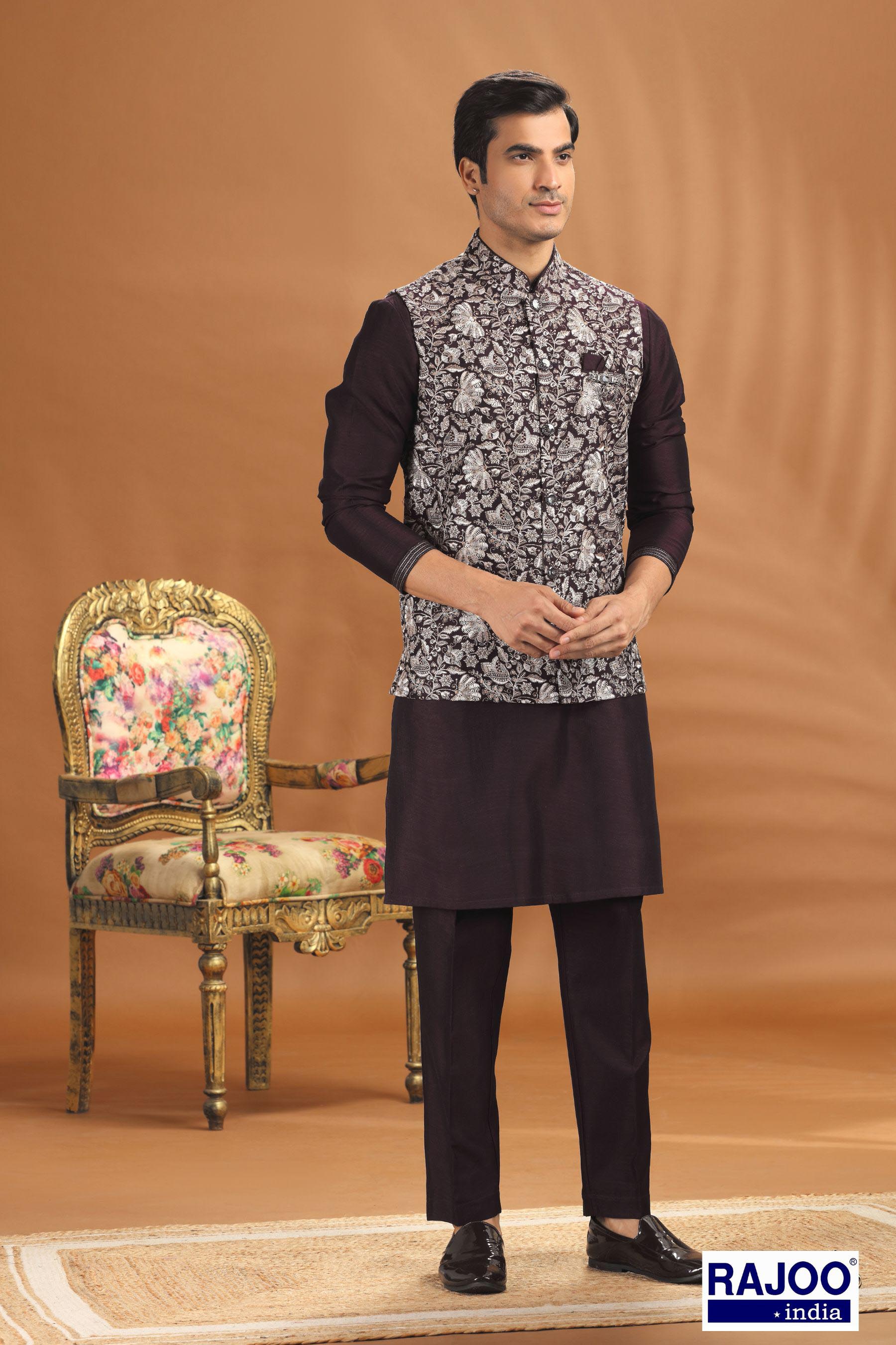 WINE COLOR KURTA SET