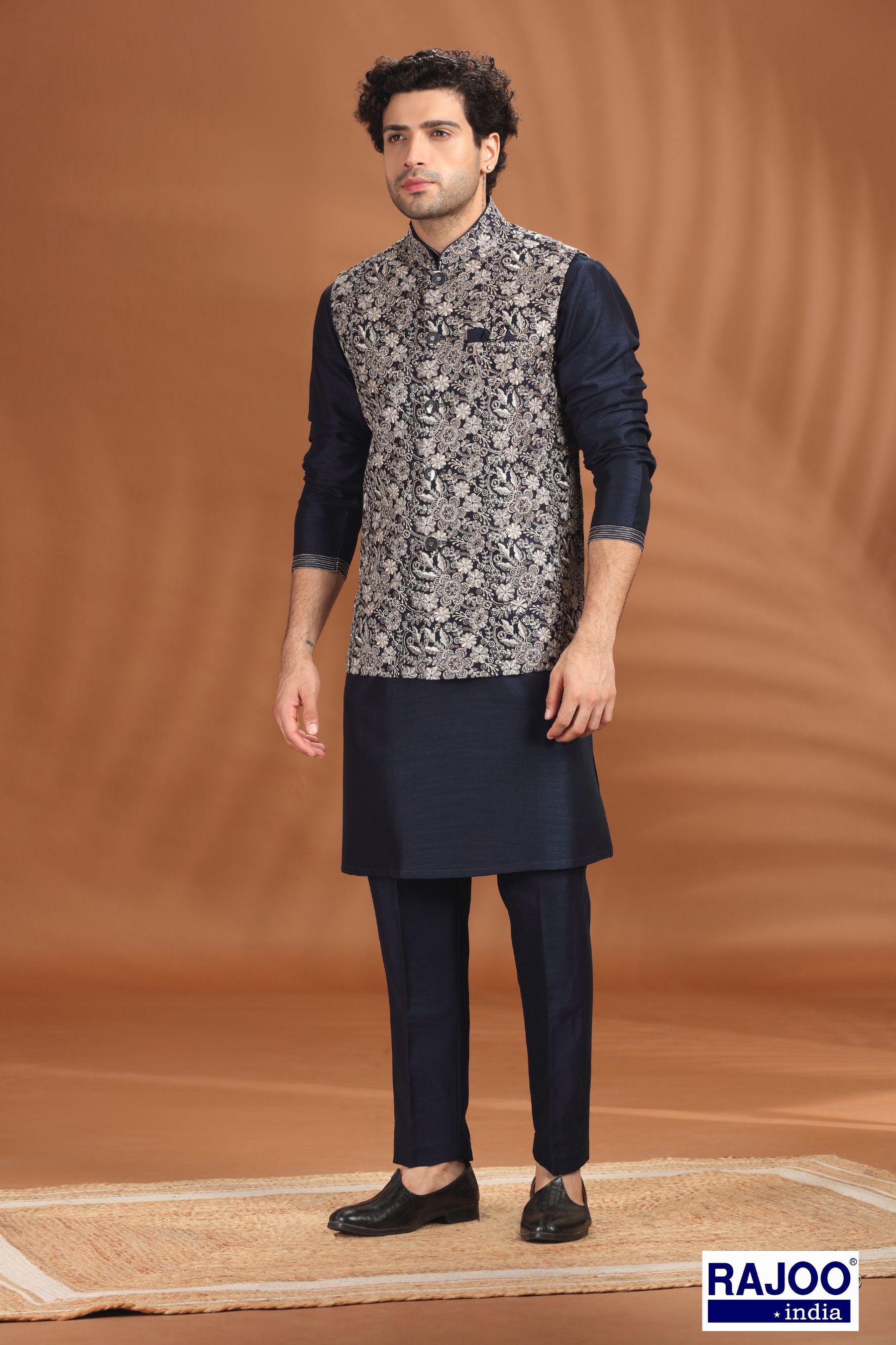 NAVY BLUE COLOR KURTA SET
