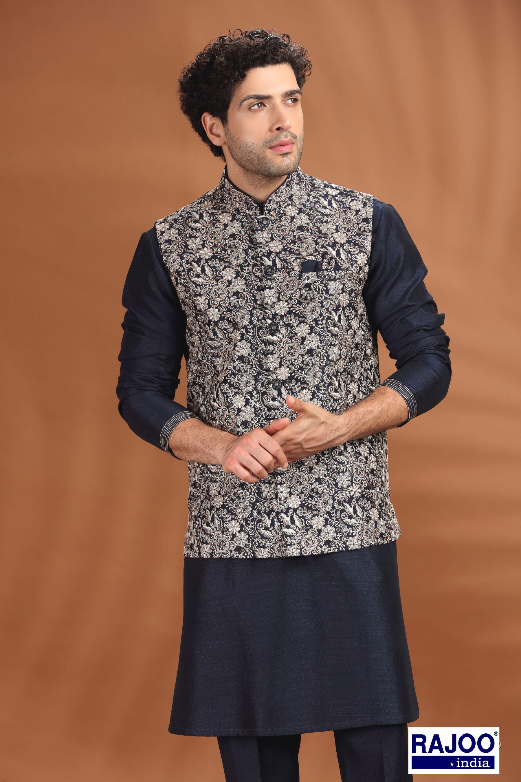 NAVY BLUE COLOR KURTA SET