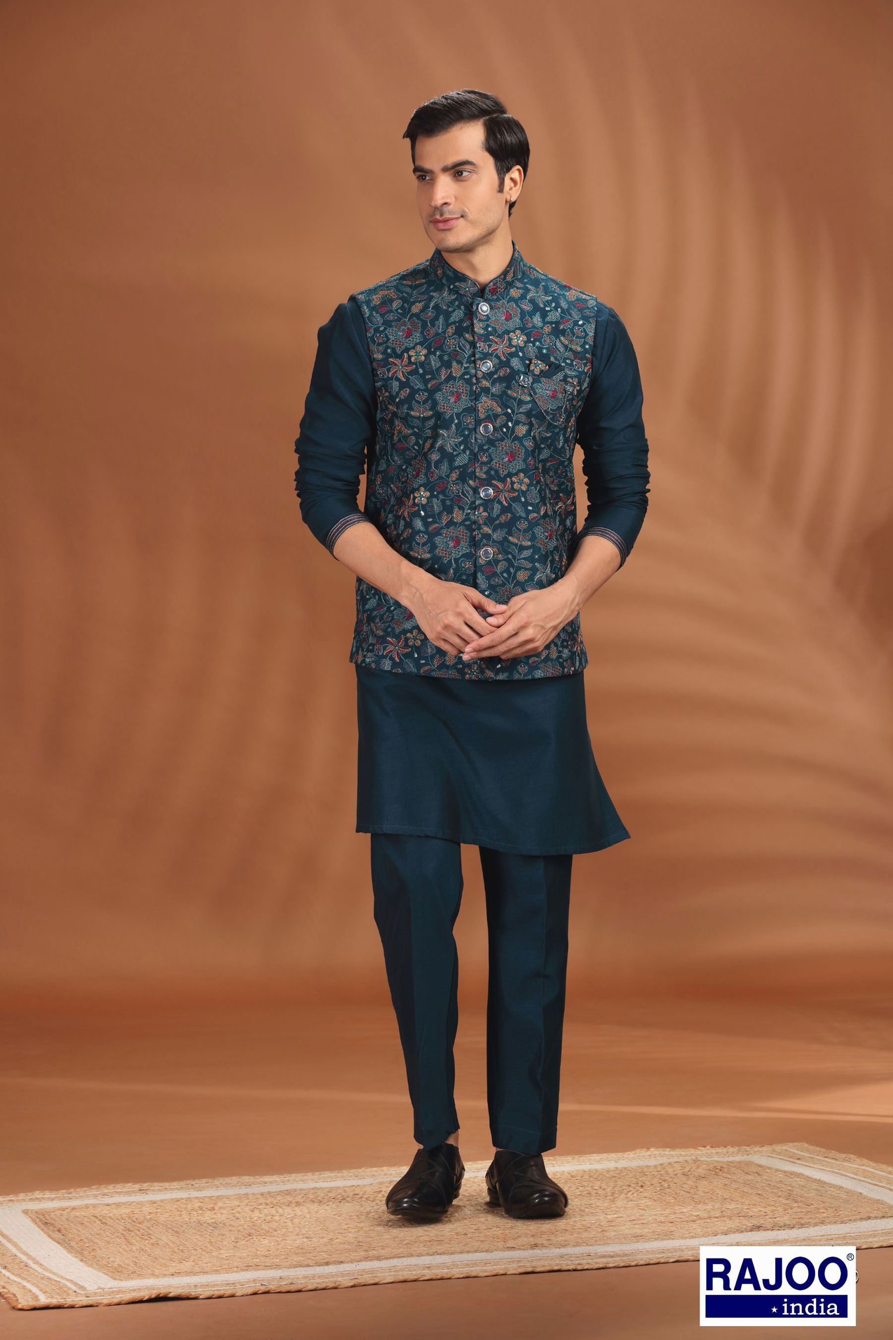 RAMA EMBROIDERED  JACKET SET 