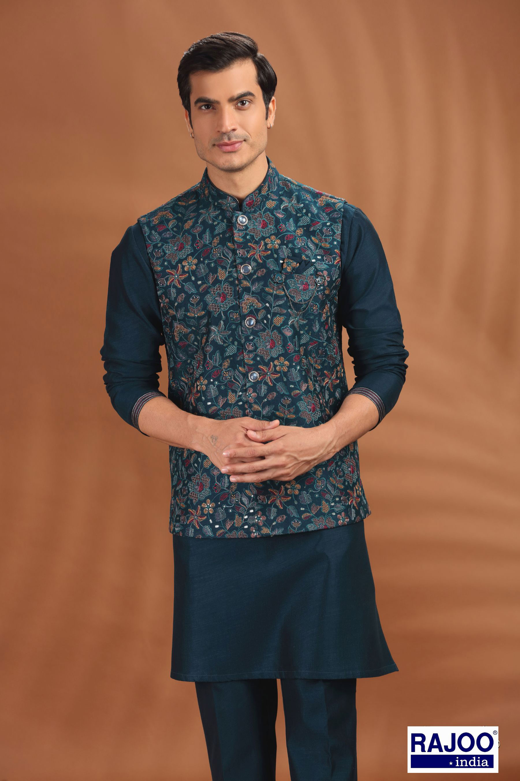 RAMA EMBROIDERED  JACKET SET 