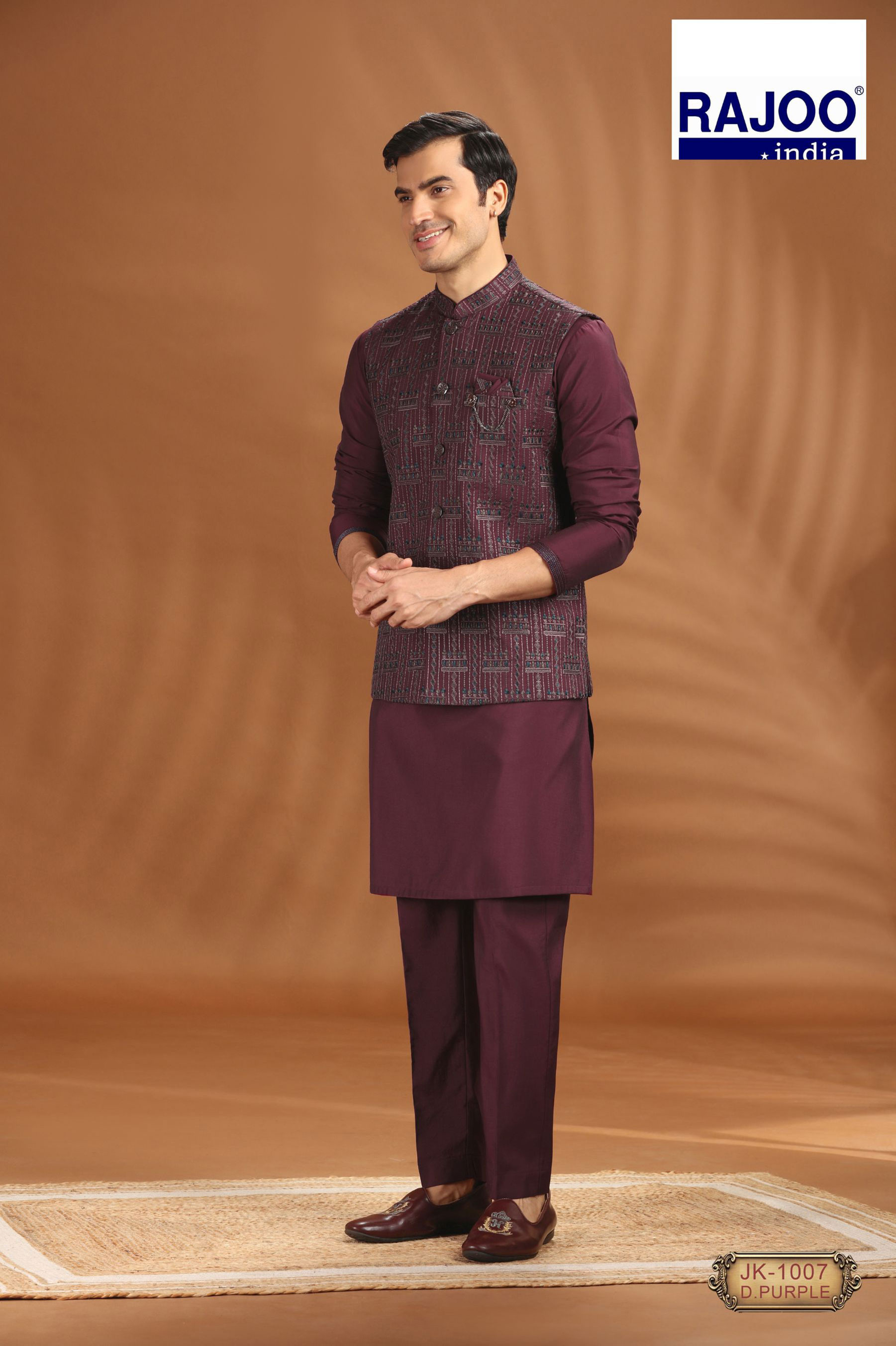  WINE  EMBROIDERED SET`