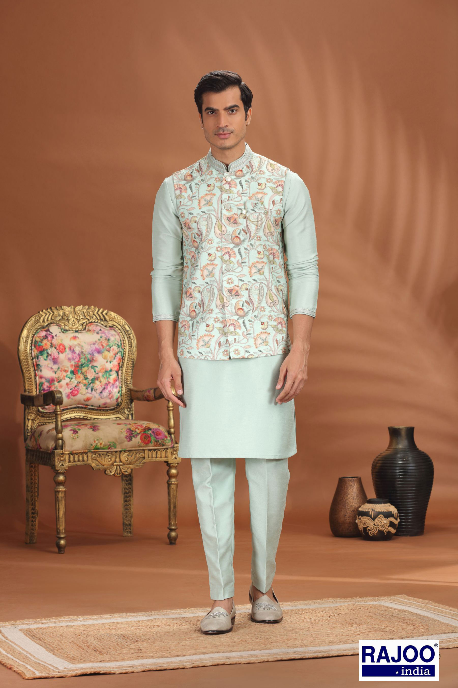 SEA GREEN JACKET SET 