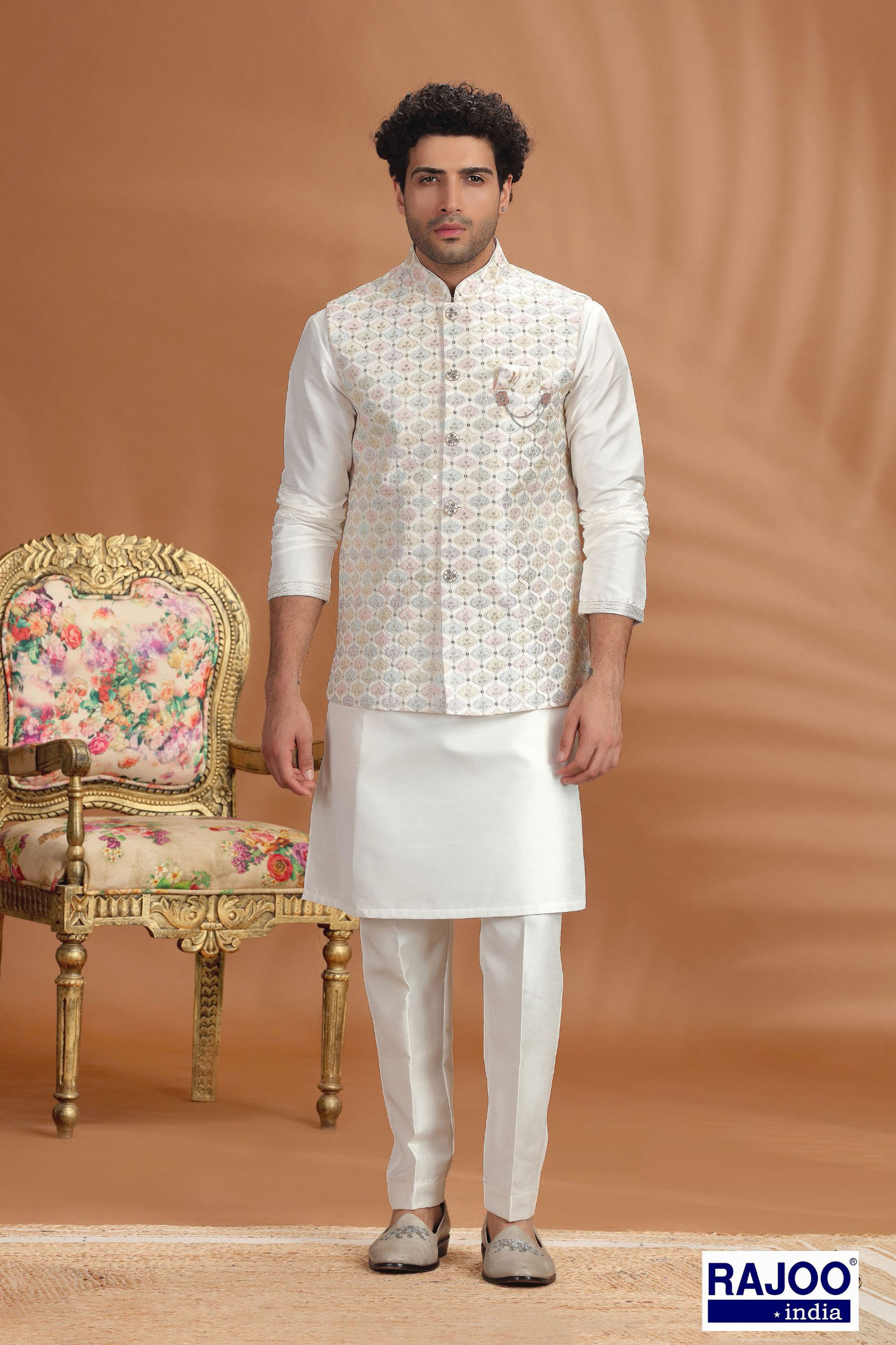 OFF WHITE  JACKET SET 