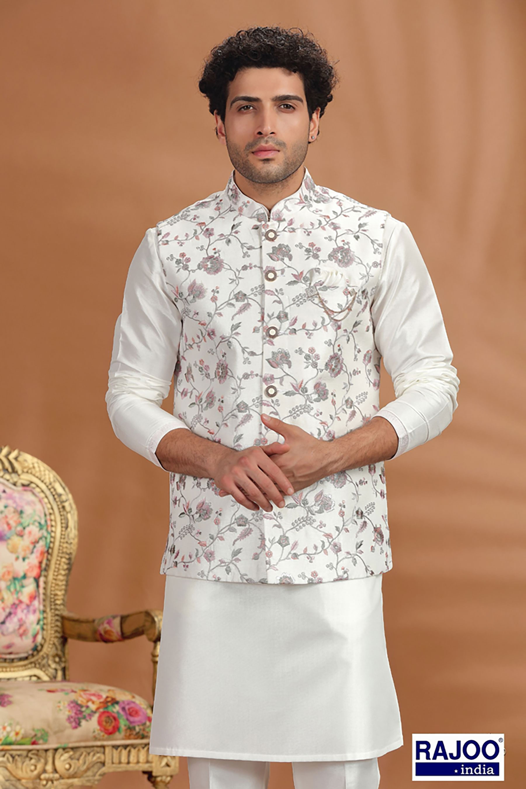 CREAM COLOR EMBROIDERD SET 