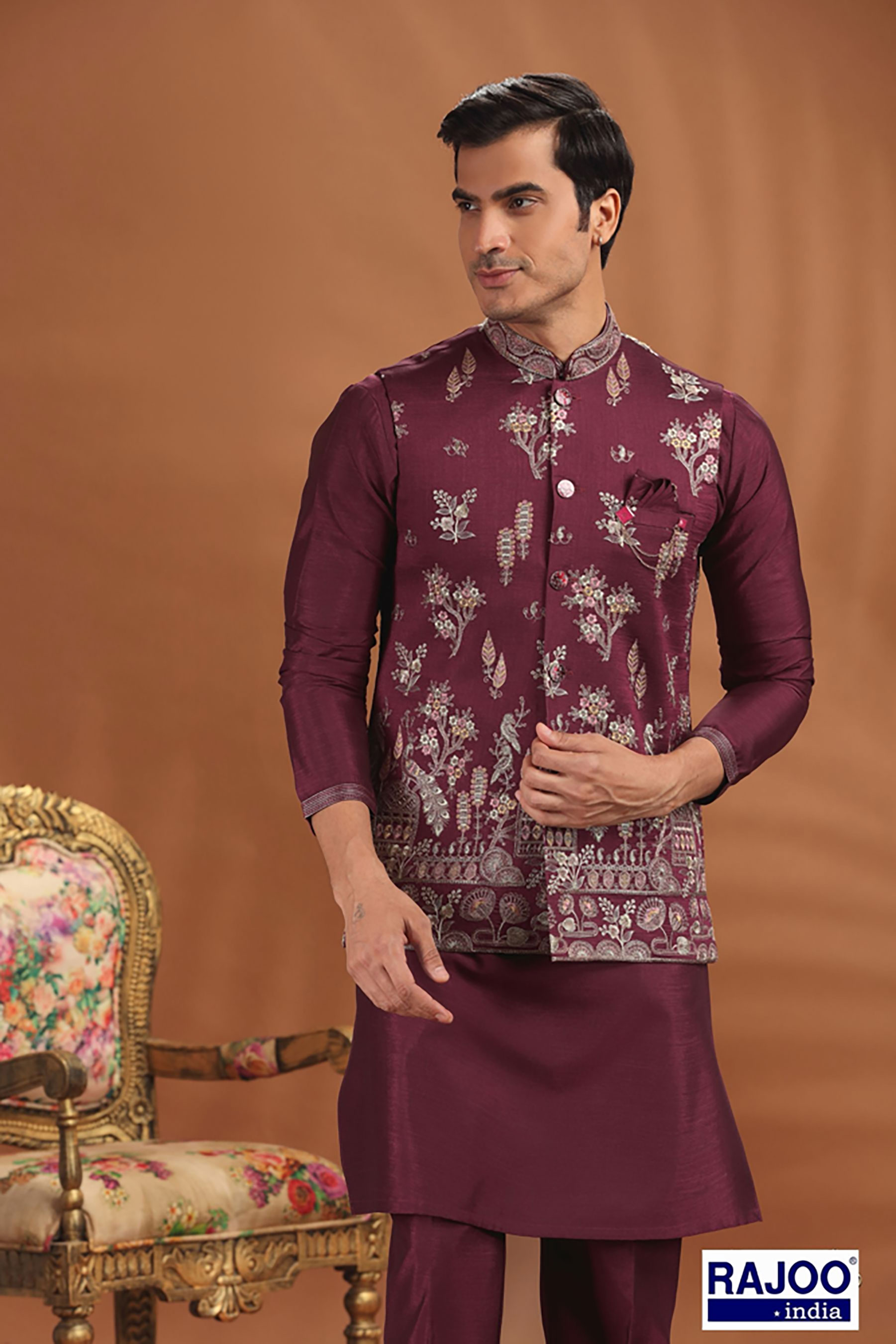 WINE JARDOSI EMBROIDERED SET