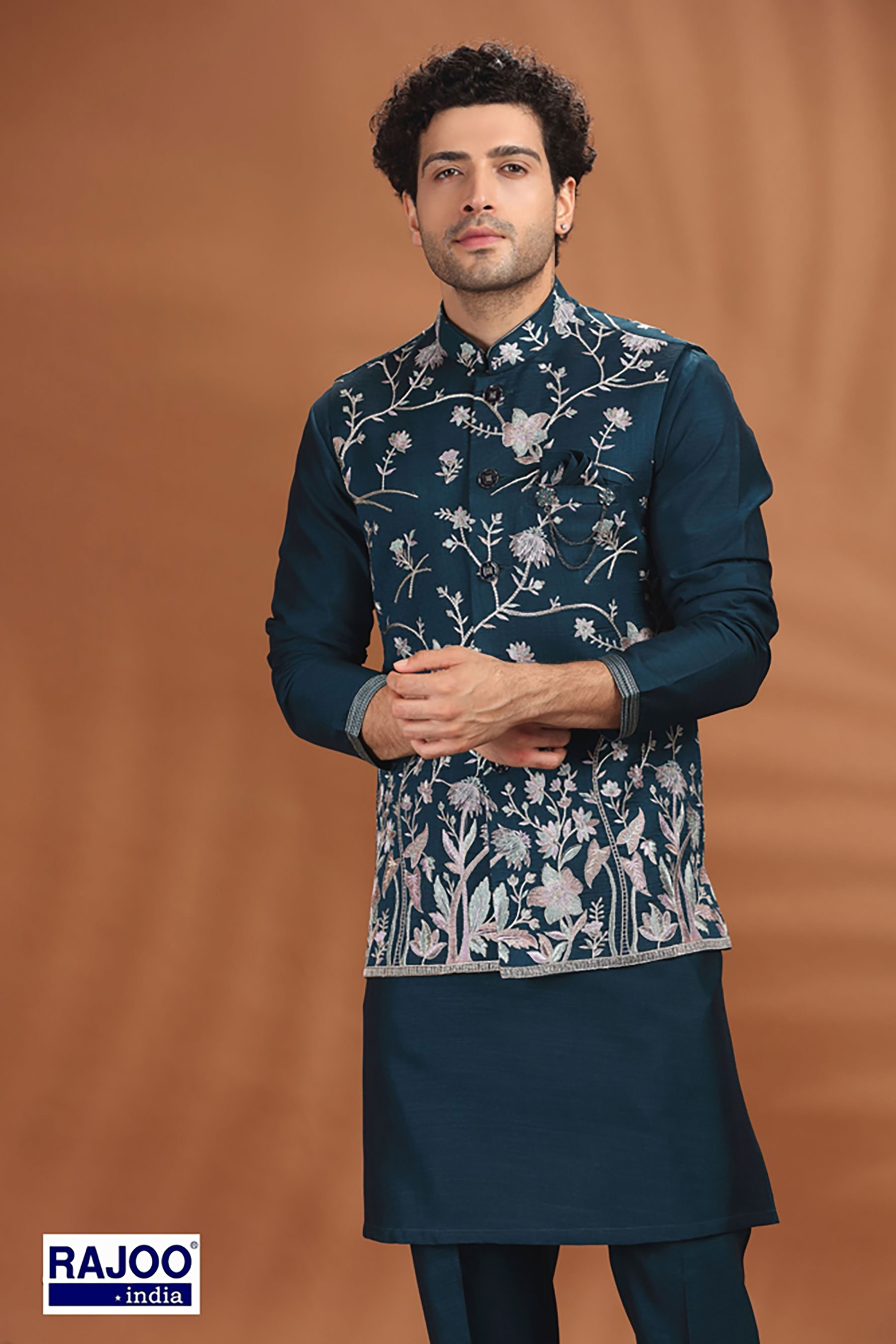 PASTEL FLORAL EMBROIDERED SET 