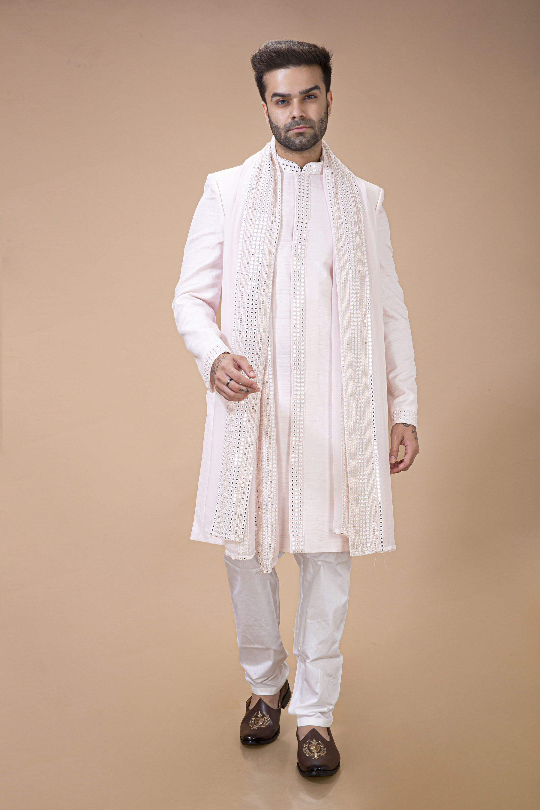 Baby Pink Nawabi With Dupatta 