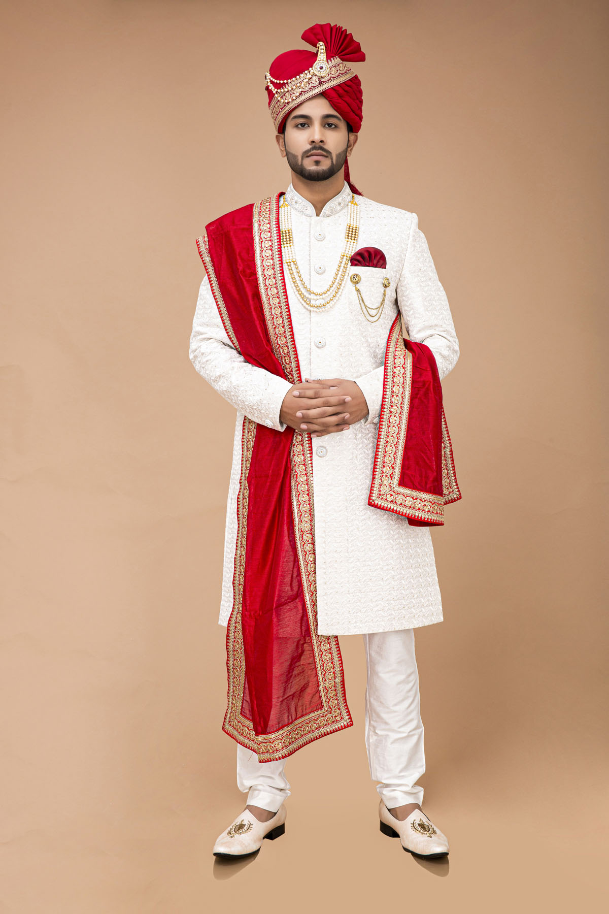 Elegant White Nawabi