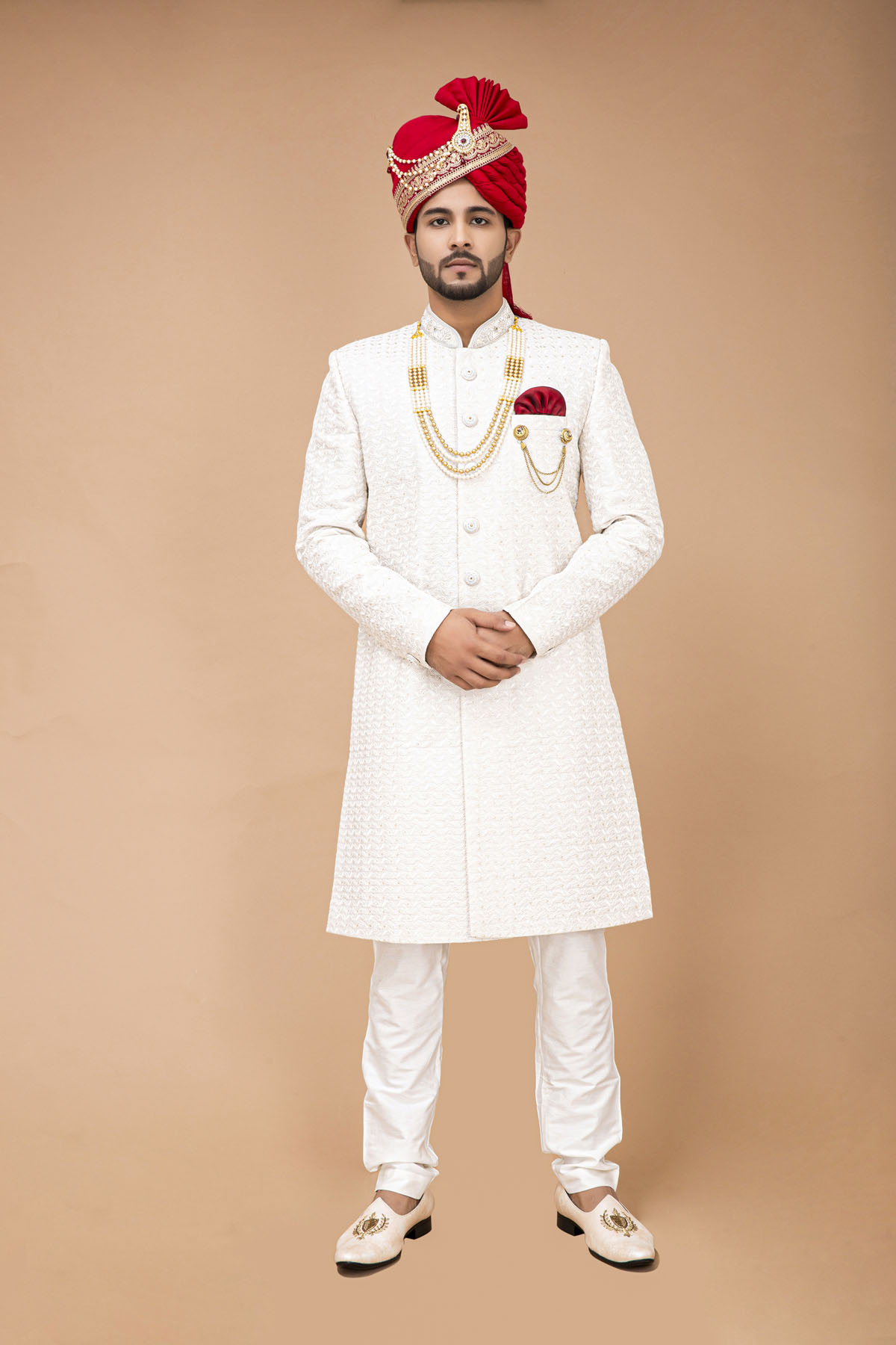 Elegant White Nawabi