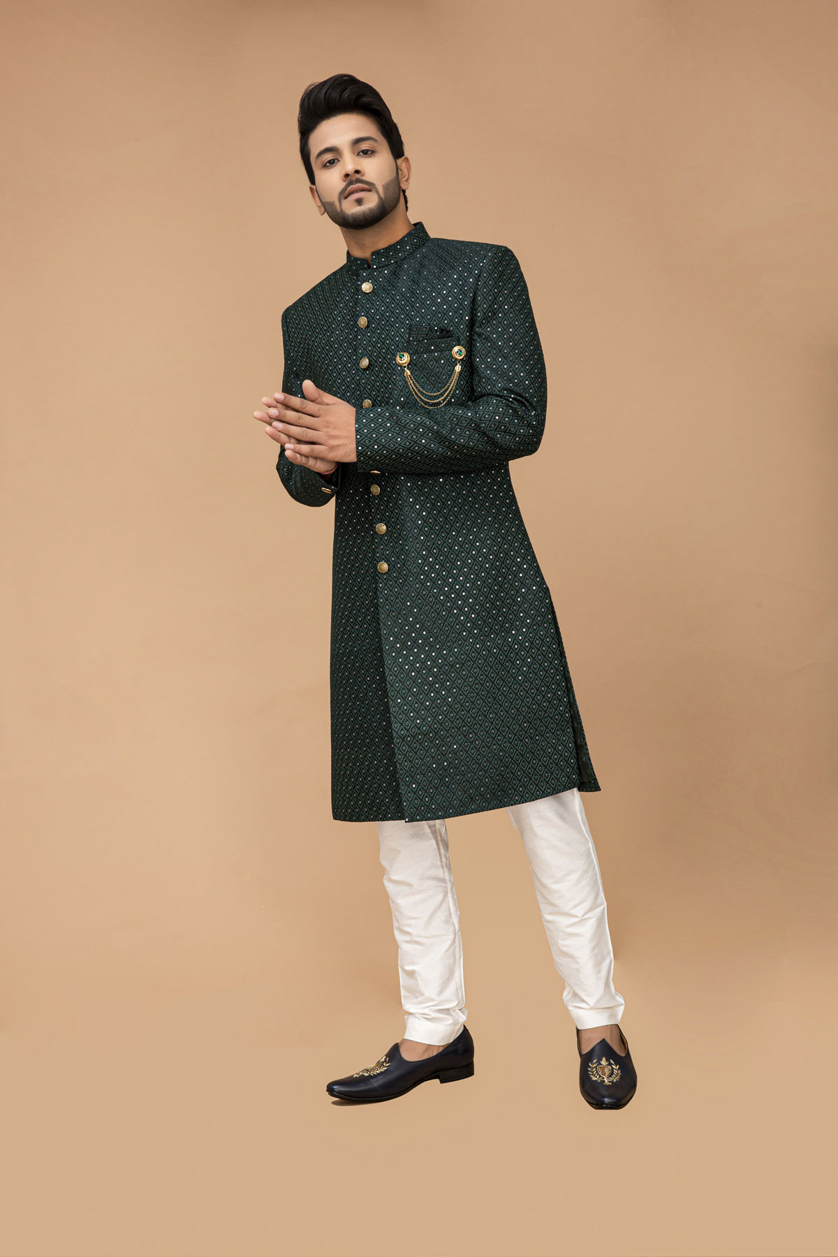 Dark Green Nawabi