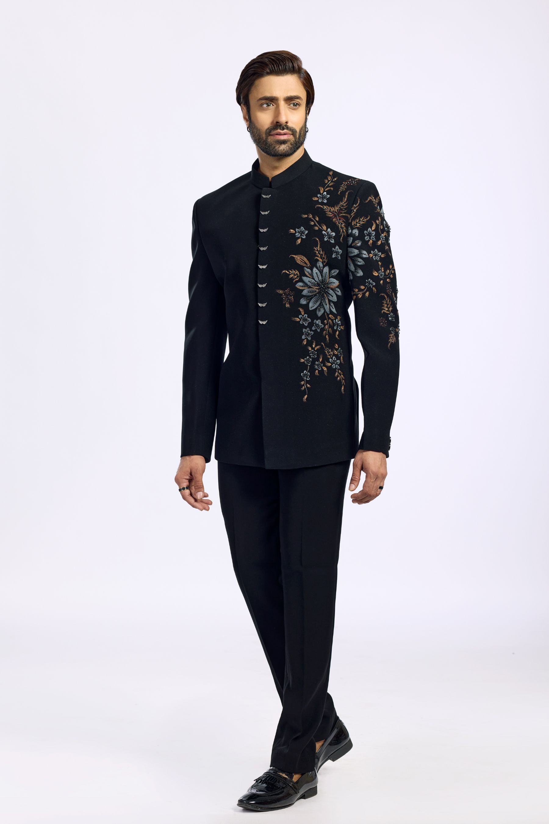 FLORAL EMBELLISHMENT BANDHGALA 