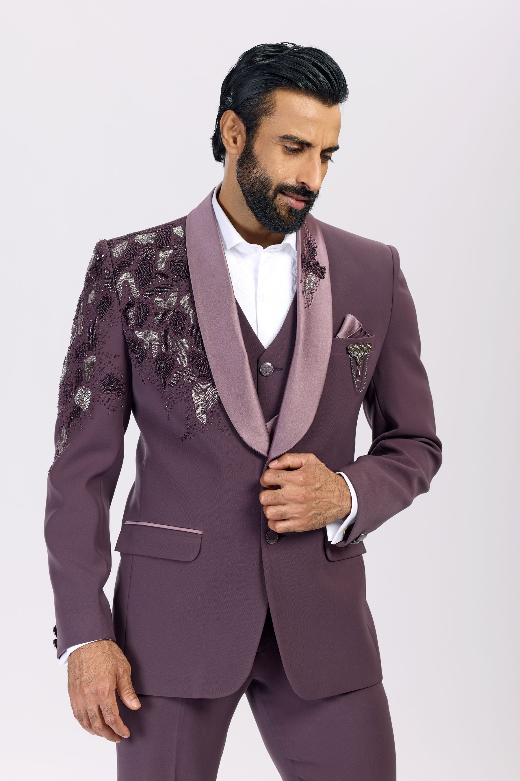 MAUVE COLOR BLAZER SET