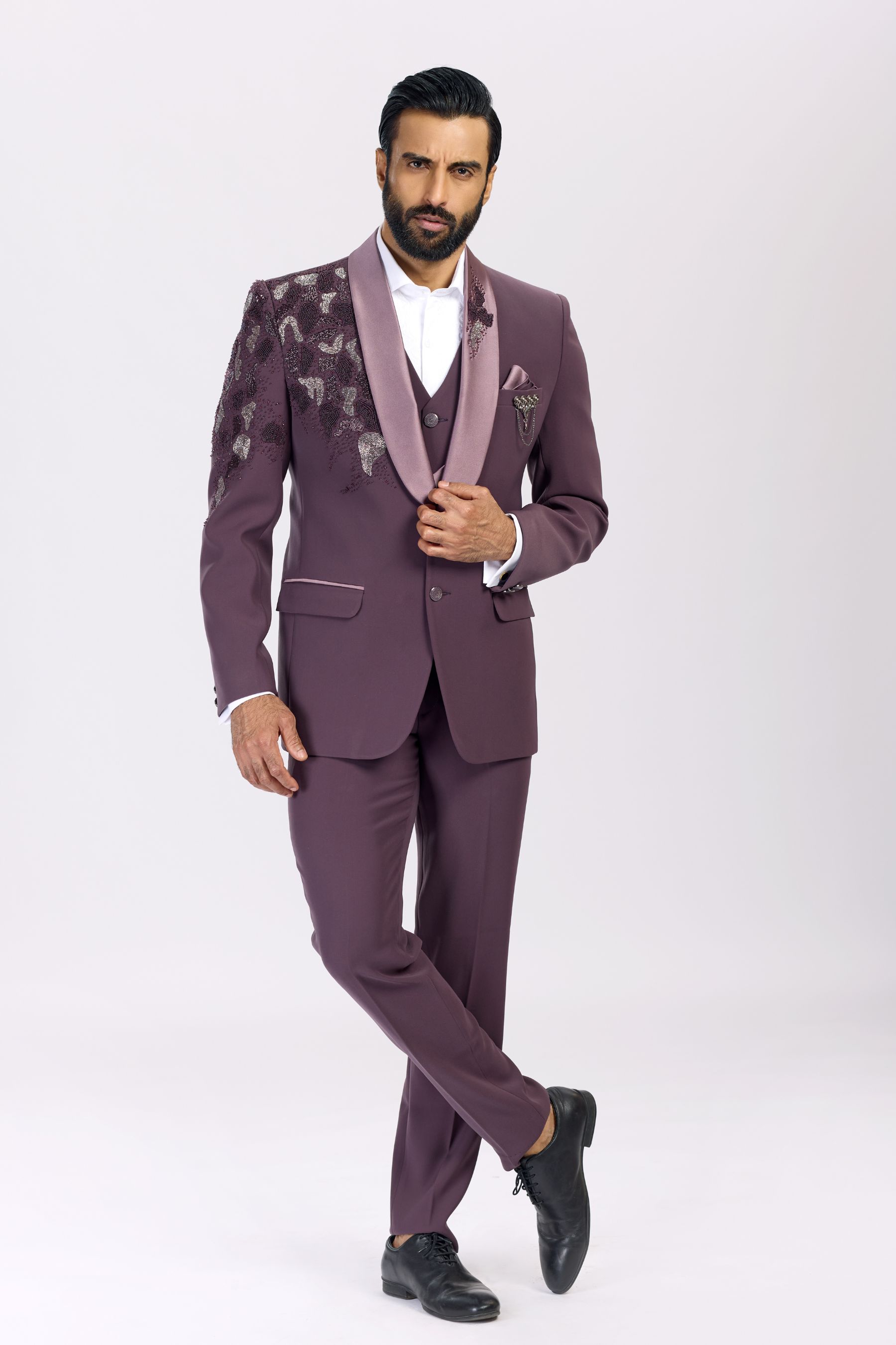 MAUVE COLOR BLAZER SET