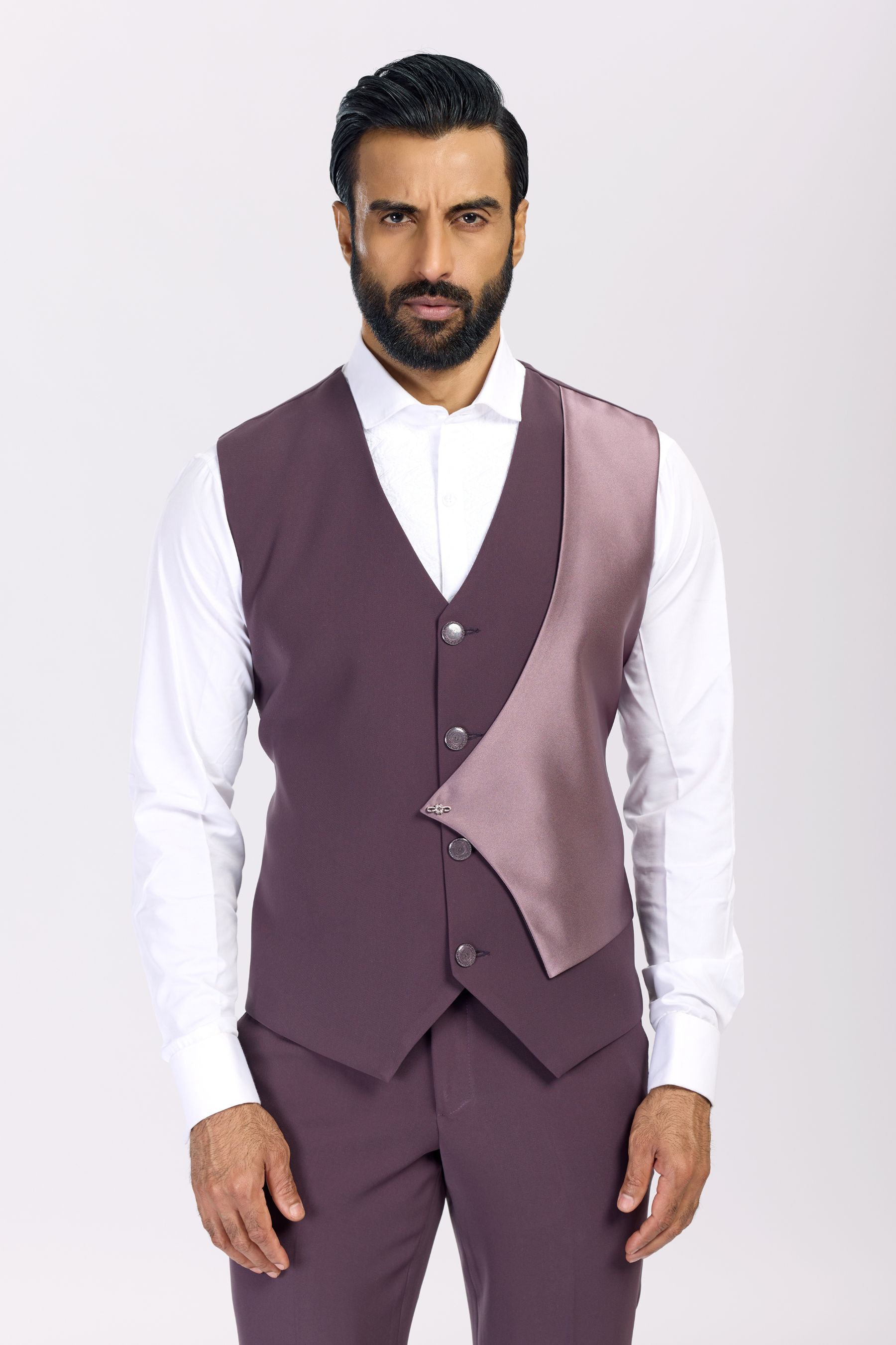 MAUVE HAND CRAFTED BLAZER SET