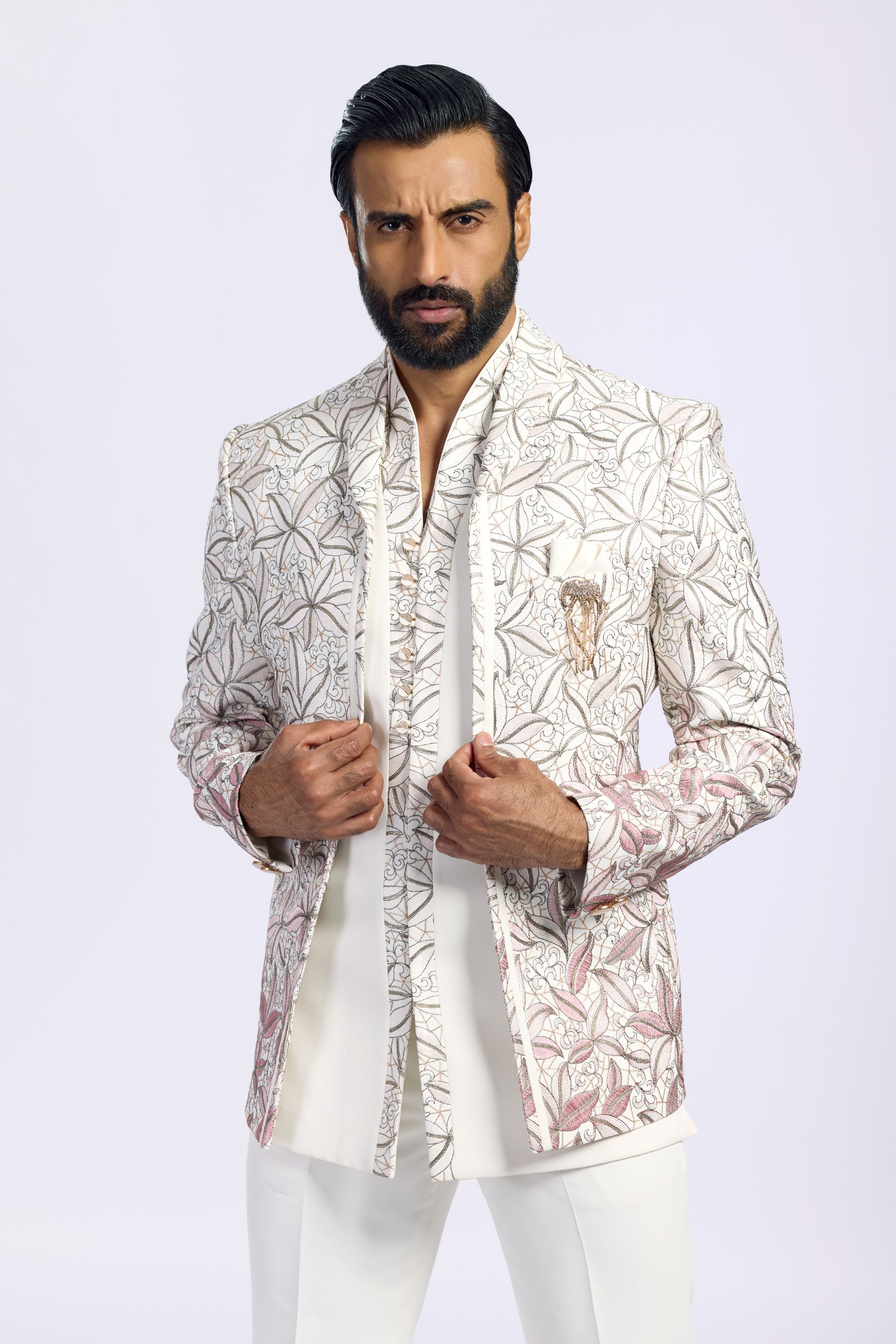 MODERN EMBROIDERED DESIGN BANDHGALA 